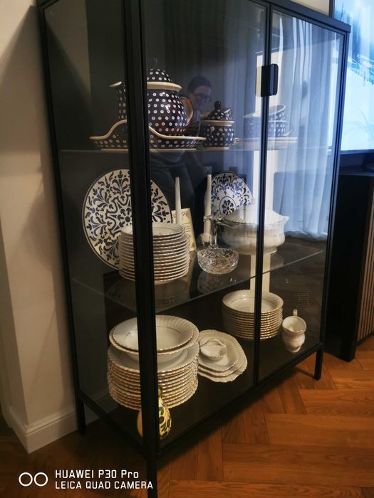 Witryna, antracyt, 80x37x120 cm Ikea Rudsta