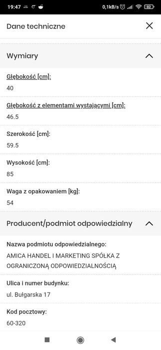 Pralka Amica Slim model Pralka AMICA TWA4S610ALIST SilentWash