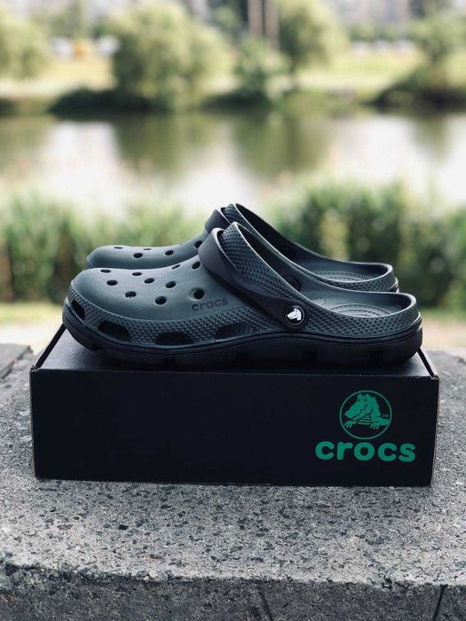 Crocs мужские черные 36-47 Повседневные практичные Крокс мужские хаки