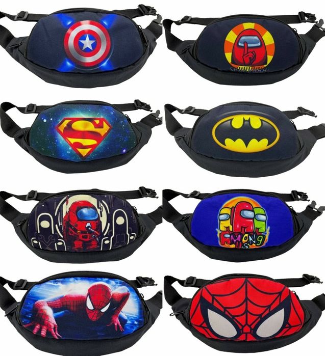 Бананка дитяча із малюнком популярних героїв серіалів та ігор