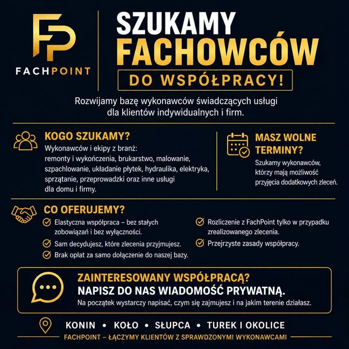 Szukamy fachowchowców i ekip do współpracy-dodatkowe zlecenia