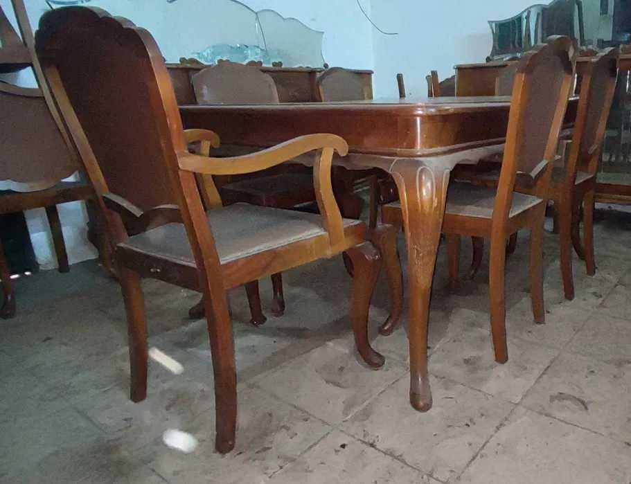 Conjunto de 15 peças de Sala Antigo Cerejeira