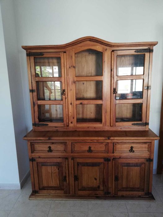 Cristaleira Madeira Maciça Santa Fé