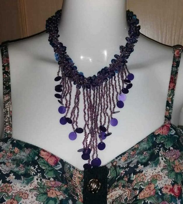 naszyjnik koraliki cekiny boho India shop hippie etno cekiny