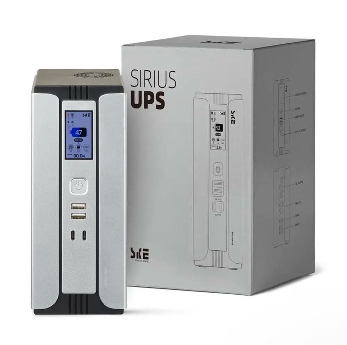 SKE Sirius UPS 45W 30000mAh — Потужний ДБЖ для роутера, ONU та зарядки