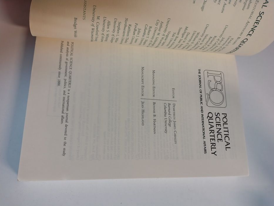 Political Science Quarterly Fall 1998

Theo Journal PF Public and Inte