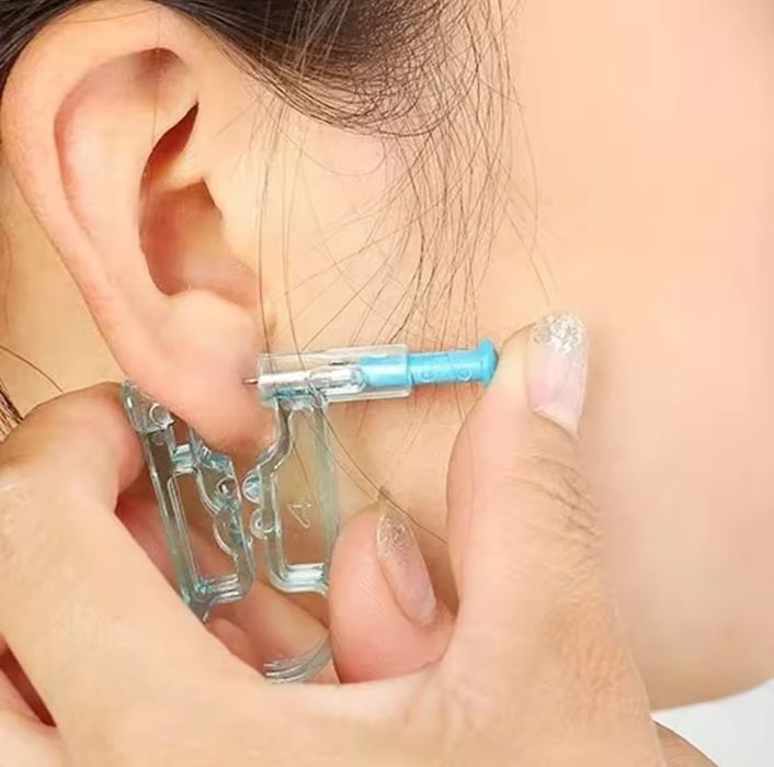 Одноразовый пистолет для прокола пирсинг своими руками DIY серёжка