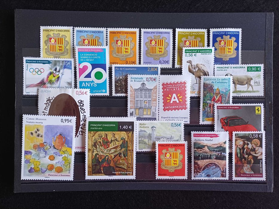 Filatelia Andorra Francesa – Ano 2010 novo sem goma