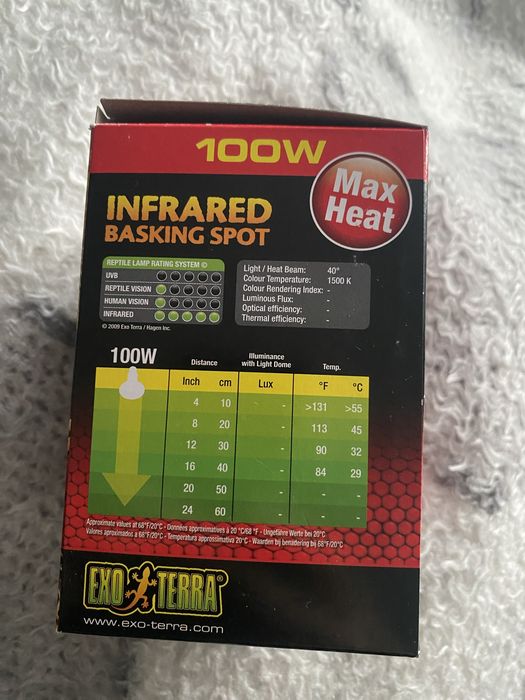 Żarówka grzewcza do terrarium z podczerwienią 100W