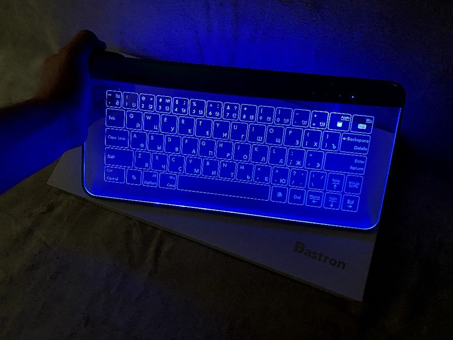 Клавиатура стеклянная Bastron B9 бездротова клавіатура