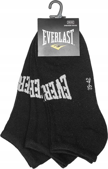 Skarpety stopki EVERLAST 3 pak czarne ( 35 - 38 , 43 - 46 )