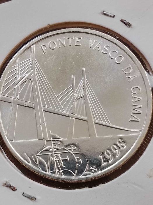 Moeda de 500 euros de 1998-Ponte Vasco da Gama, em Prata