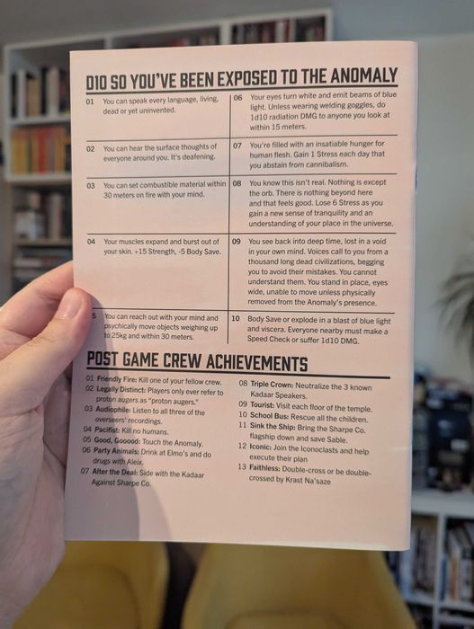 Zin RPG "Abilities Considered Unnatural" (do "Mothership") EN