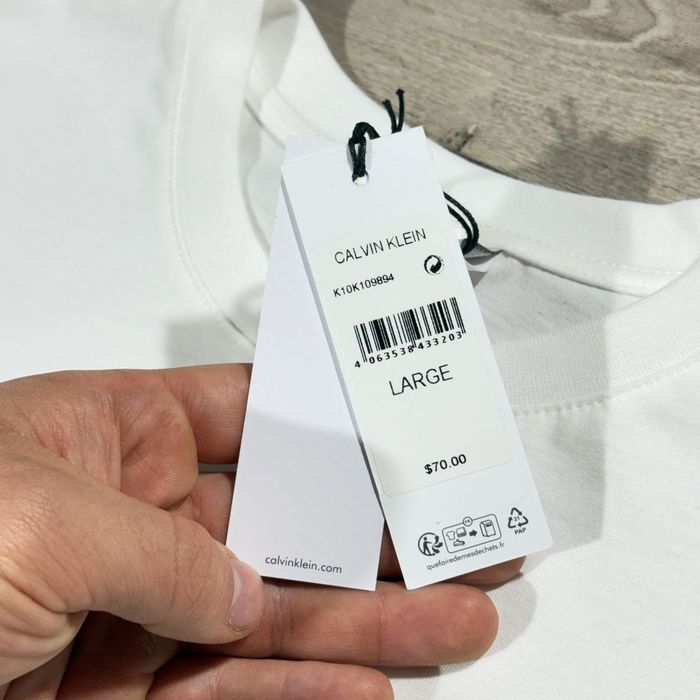 НОВА Біла Футболка Келвін Кляйн Calvin Klein Cotton White, L, Оригінал