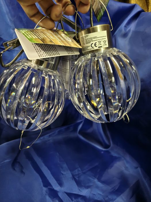 Dwie lampki solarne zimne światło drucik 5 led ozdoby okolicznościowe na lato wyprzedaż