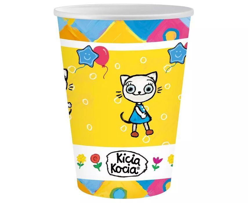 Kubek papierowy 250ml Kicia Kocia Go Op6szt 1. Nowy Produkt
