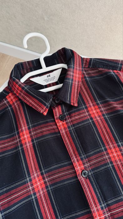 Сорочка рубашка в клітинку H&M нова розмір 152 для хлопчика 10-12 р