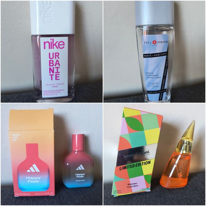 Zestaw perfum prawie nieużywanych Bruno Banani Adidas Nike