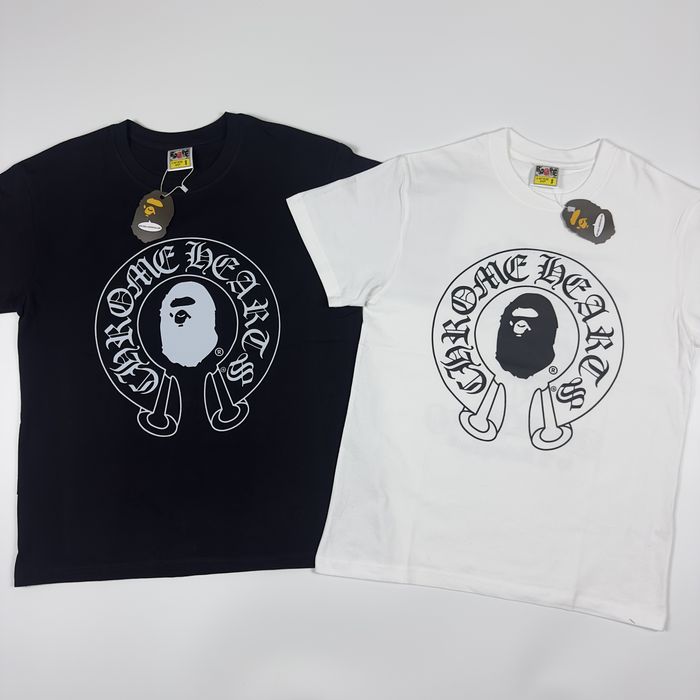 Футболка bape chrome hearts S-XL хром хартс бейп футболка