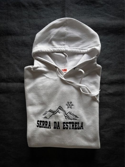 Camisola sweatshirt branca Serra da Estrela