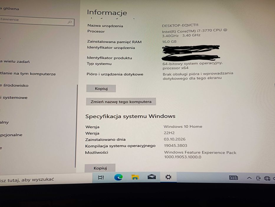 Komputer gamingowy + drukarka gratis