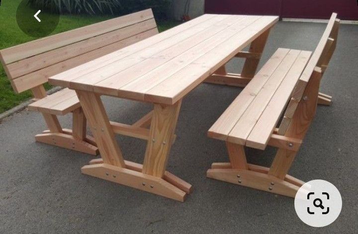 Садові меблі з цільного дерева