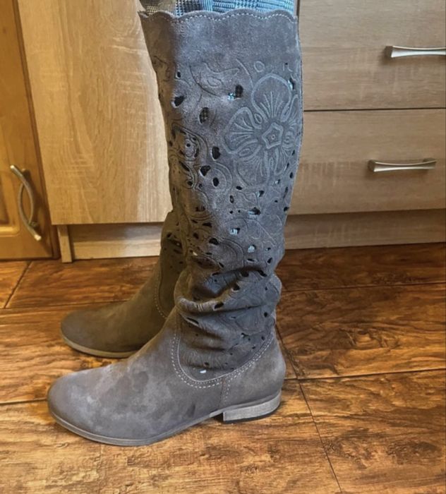 Buty damskie skóra zamsz 38