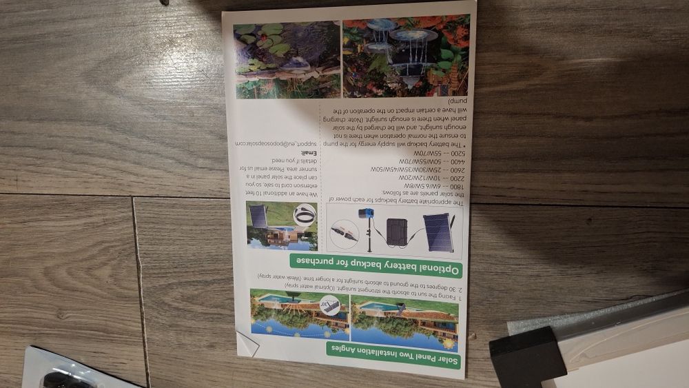Solarna pompa fontannowa z filtrem Poposoap 20W do oczka wodnego