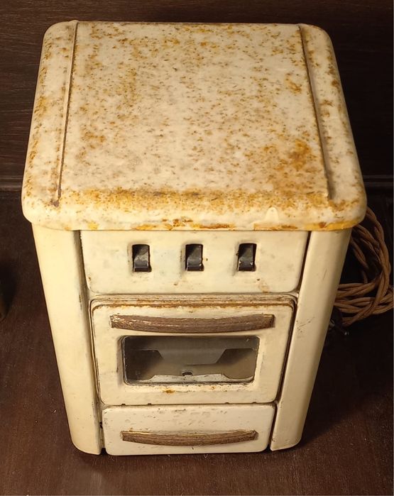 Brinquedo vintage - fogão eléctrico a funcionar