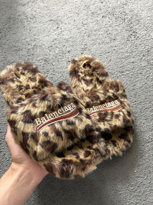Balenciaga Slides Leopard
