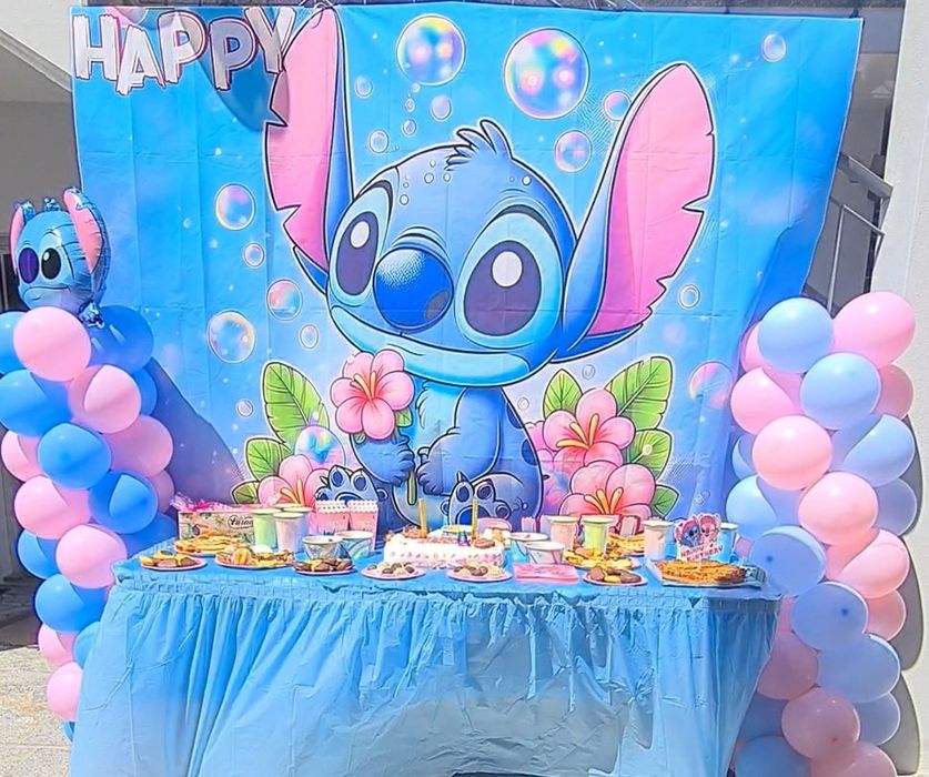 Painel  aniversário stitch