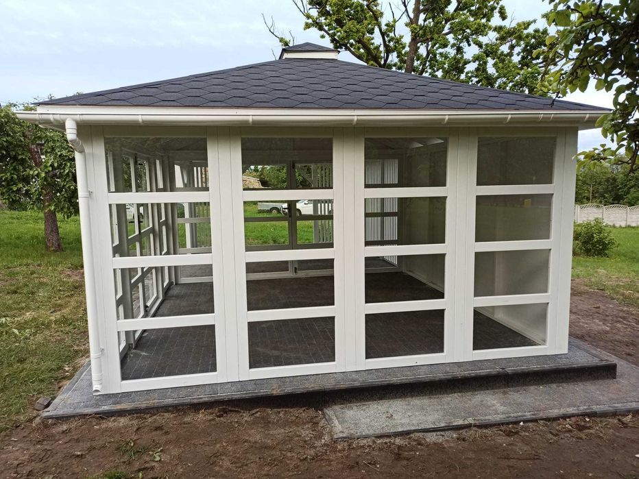 Altana ogrodowa z tarasem Ogród zimowy z altaną 8x4