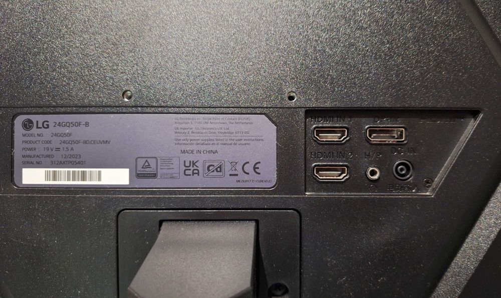 Monitor LG UltraGear 24GQ50F-B 1080P 165Hz