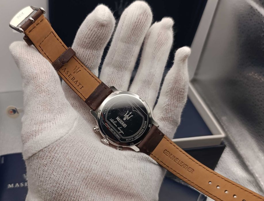 Nowy męski elegancki Zegarek Maserati Epoca chronograf, śliczny, pudełko