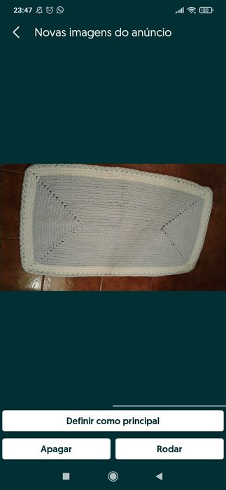 Tapete em fio de algodão retangular