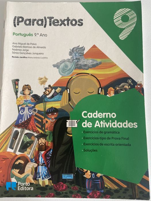 Caderno de atividades (Para) Textos de português de 9 ano da Porto Edi