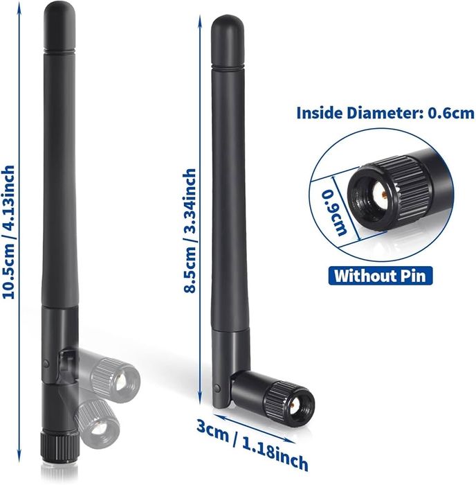 Bingfu Antena WiFi dwuzakresowa kamera  3dBi, 4szt