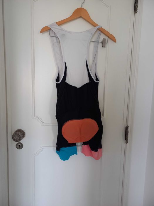 Calções Ciclismo com Alças e Protecção Homem