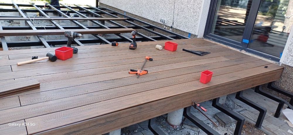 Монтаж терасної дошки. Терасна дошка. ДПК. Термо дошка.