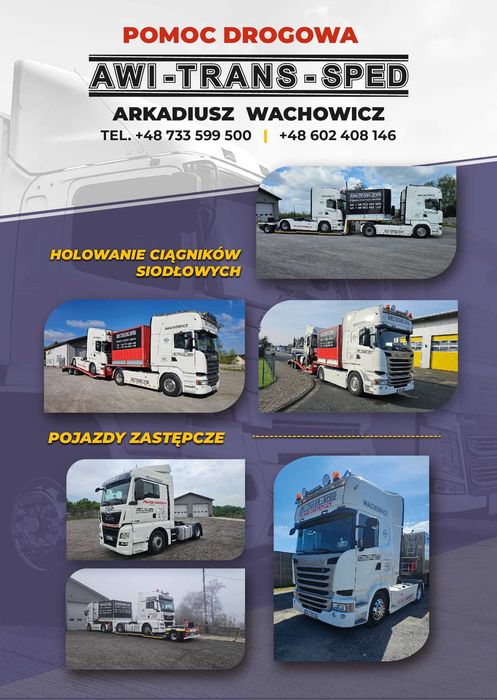 Holowanie TIR cała EUROPA