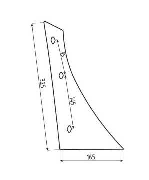 pierś odkładnicy Kverneland 073257 / 073256 włoska