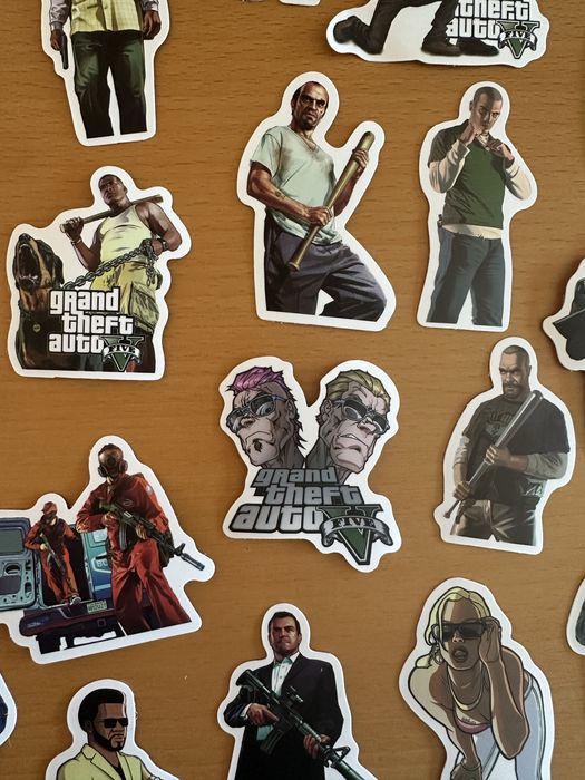 Komplet 50 naklejek / GTA - Wlepy ozdoba konsole