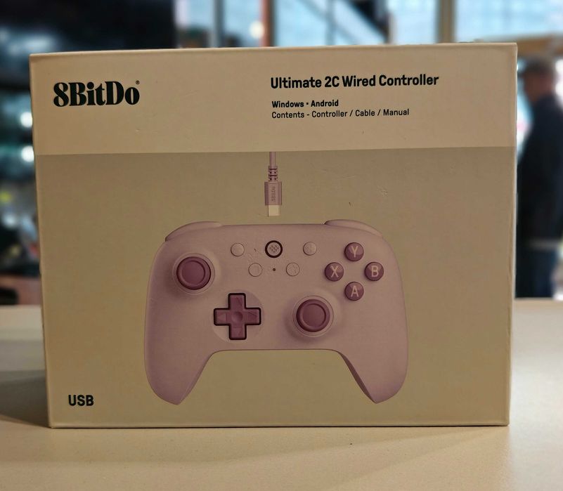 Pad przewodowy 8Bitdo Ultimate 2C Wired Controller/ Windows/ Android/ Fioletowy/ Oryginalnie zapakowany/ Warto!
