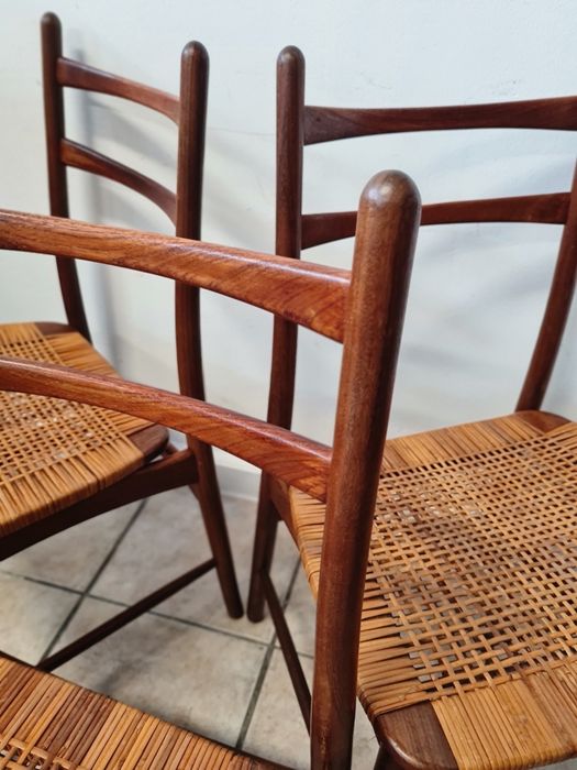 Krzesło jadalniane,tekowe proj.Georg Leowald dla Wilkhahn,lata 60,mid