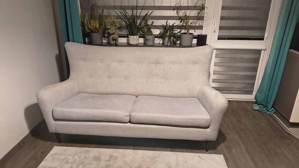 Kanapa sofa uszak  3 osobowa szara