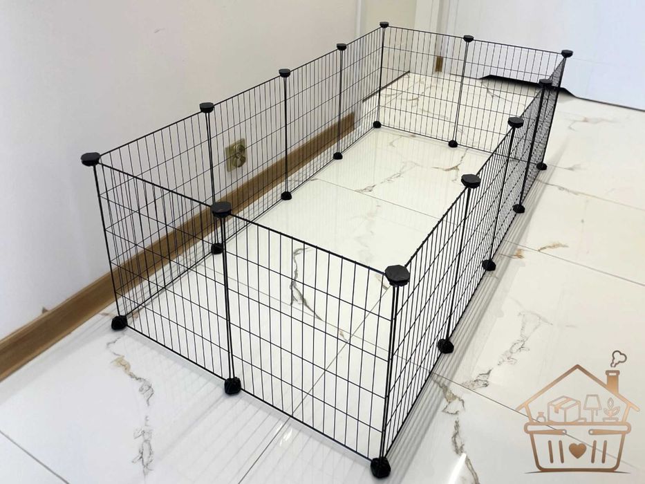 Kojec zagroda dla psa, kota, królika XXL Duży wybieg modułowy, metalowy
