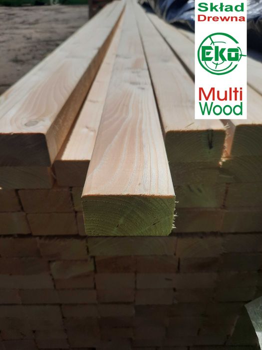 Łata strugana sucha 38*63mm drewno konstrukcyjne