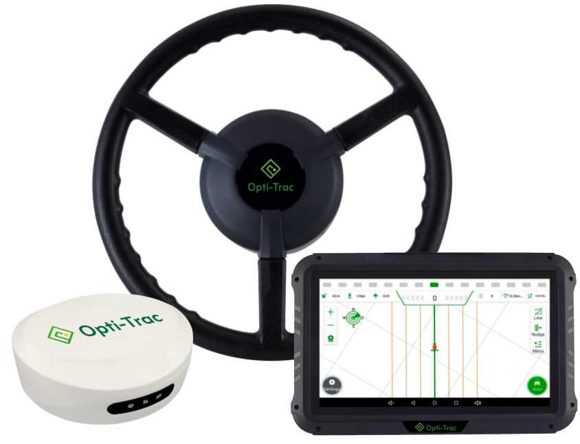 Nawigacja rolnicza OPTI-TRAC kierownica elektryczna RTK 2,5cm