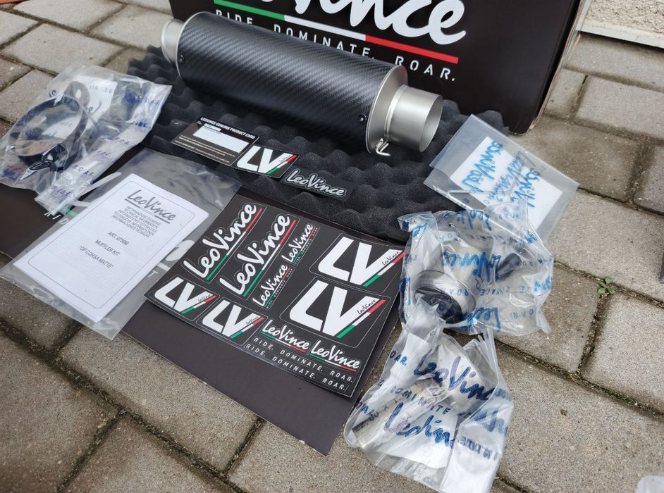Wydech sportowy tłumik LeoVince carbon GP CORSA tor Stunt suzuki NOWY