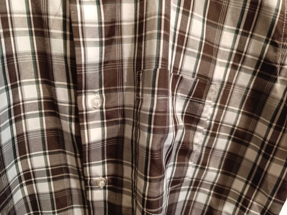 Camisa Clássica manga curta, Xadrez Tam. L -41  Marca: Across - Nova